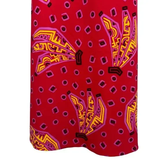 House of Harlow 1960 Women's Red Banana Print Spaghetti Strap Midi - Size S - Picture 5 of 7